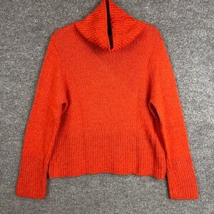 Vintage Berretti Women XL Orange Wool‎ Blend Cowl Neck Sweater Made in Italy